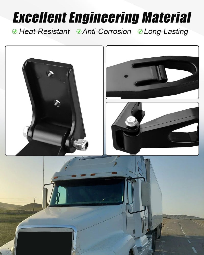 ULZOZN Hood Latch Assembly Fit for Freightliner FL106 FL112 FL50 FL60 FL70 FL80 1994-2005 Replace 315-5206 6808800160,2 Set - Image 2